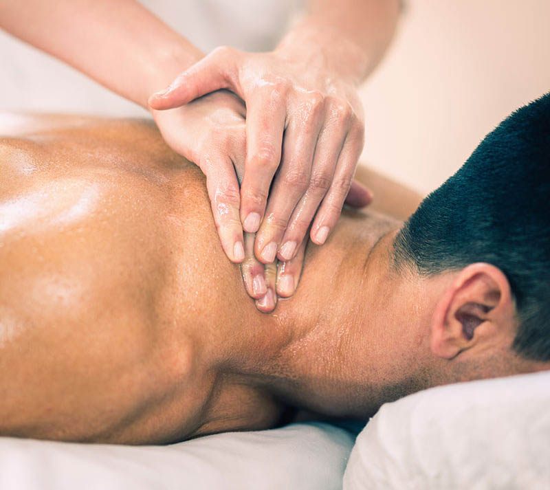 Sports Massage - Massaging Neck.
